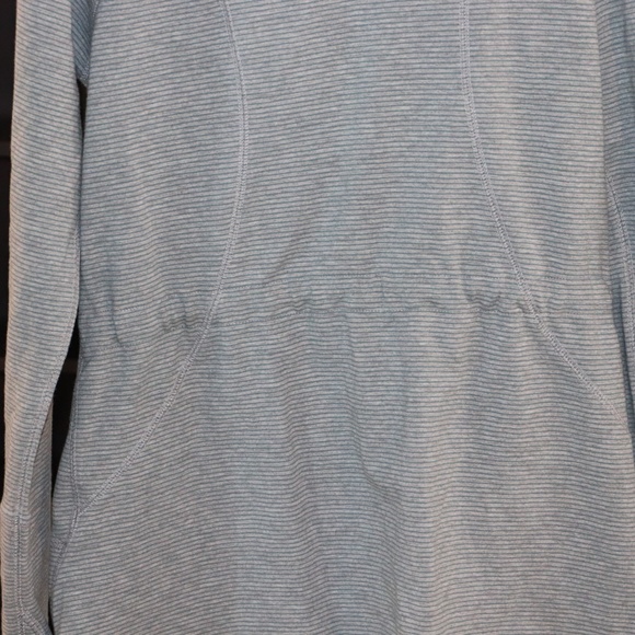 Teal & Gray striped Eddie Bauer Sweater Jacket - Size M - Picture 8 of 8